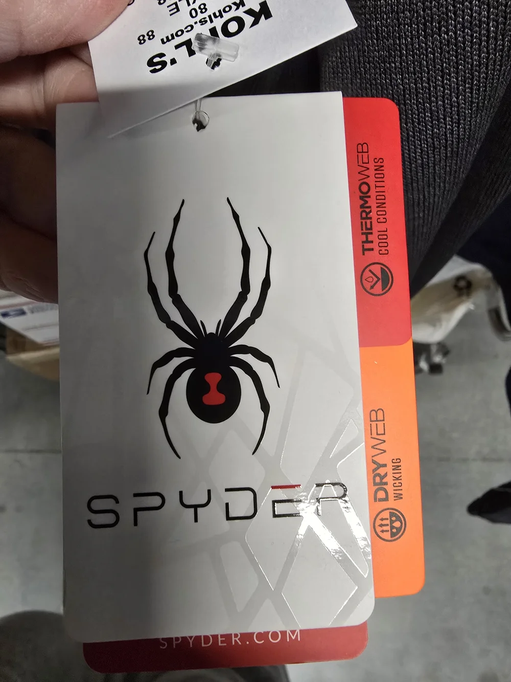 Spyder Men's Charcoal Gray Performance Quarter-Zip - Picture 8 of 10